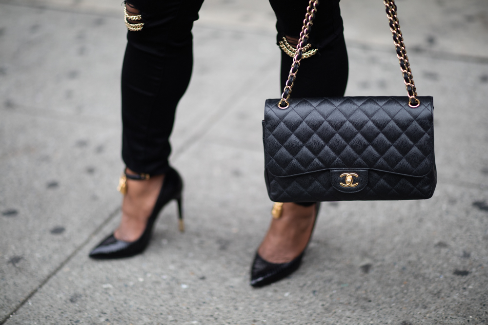 Style Diary: Wearing a Balmain Blazer, Rayar Jeans, and Tom Ford Python ...